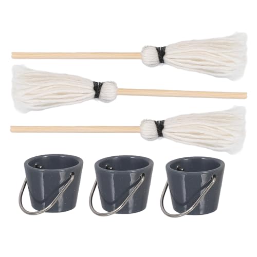 BESPORTBLE 3 Sätze Teiliges Set Mini Mop und Eimer für Puppenhausdekoration Realistische Miniatur Reinigungsaccessoires für DIY Projekte und Kreative Szenengestaltung BESPORTBLE 3 Sätze Teiliges Set Mini Mop und Eimer für Puppenhausdekoration Realistische Miniatur Reinigungsaccessoires für DIY Projekte und Kreative Szenengestaltung von BESPORTBLE