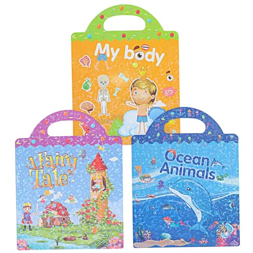 BESPORTBLE 3 Sätze Wiederverwendbare Stickerbuch mit Lernmotiven Pädagogische Aufkleber für Jahre DIY Szenen mit Körper Meer und Prinzessin Fördert Konzentration und Kreativität BESPORTBLE 3 Sätze Wiederverwendbare Stickerbuch mit Lernmotiven Pädagogische Aufkleber für Jahre DIY Szenen mit Körper Meer und Prinzessin Fördert Konzentration und Kreativität von BESPORTBLE