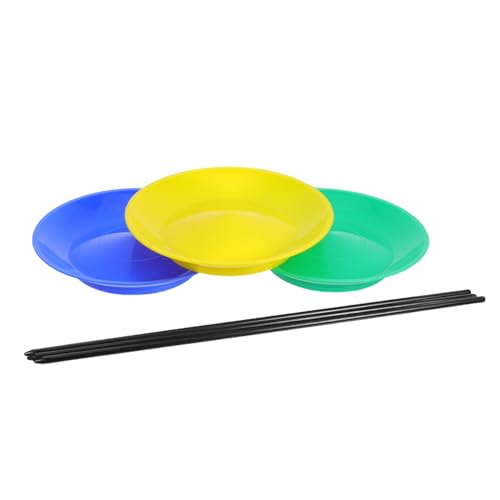 BESPORTBLE 3 Satz Teiliges Jonglierteller-Set mit Handlichen Stäben Rotierende Kunststoff-zirkusteller in Gelb Blau und Grün Professionelles Balancetraining für Straßen Bühnenkünstler BESPORTBLE 3 Satz Teiliges Jonglierteller-Set mit Handlichen Stäben Rotierende Kunststoff-zirkusteller in Gelb Blau und Grün Professionelles Balancetraining für Straßen Bühnenkünstler von BESPORTBLE
