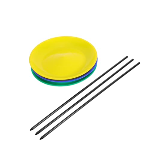BESPORTBLE 3 Satz Teiliges Jonglierteller Set mit Handstab Kunststoff Drehbare Gleichgewichts-Discs für Zirkuskunst Jongliertraining Farbiges Geschicklichkeitsspiel für Bühnenauftritte BESPORTBLE 3 Satz Teiliges Jonglierteller Set mit Handstab Kunststoff Drehbare Gleichgewichts-Discs für Zirkuskunst Jongliertraining Farbiges Geschicklichkeitsspiel für Bühnenauftritte von BESPORTBLE