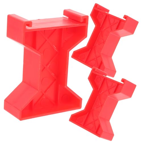 BESPORTBLE 3 Stück Brückenpfeiler Modell für Holzeisenbahn Schienenzubehör Rote Stabile Stützen Flexible Montage für Garten und Spielzimmer Kindgerechtes Robustes Design von BESPORTBLE