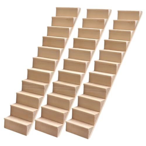 BESPORTBLE 3 Stück DIY Treppenaccessoire ohne Handlauf für Puppenhaus Dekorationen für Kreative Szenen und Langlebige Modelle von BESPORTBLE