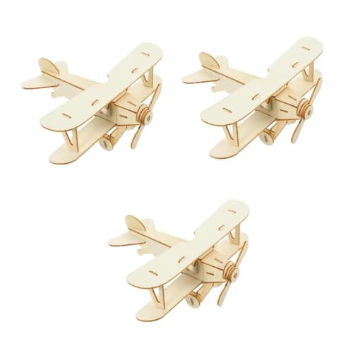 BESPORTBLE 3 Stück Holzflugzeug Modellbausatz zum Zusammenbauen für DIY Bemalbares Holzflugzeug Puzzle Pädagogisches Kinderspielzeug Kreativität und Motorischen Fähigkeiten Naturfarben BESPORTBLE 3 Stück Holzflugzeug Modellbausatz zum Zusammenbauen für DIY Bemalbares Holzflugzeug Puzzle Pädagogisches Kinderspielzeug Kreativität und Motorischen Fähigkeiten Naturfarben von BESPORTBLE