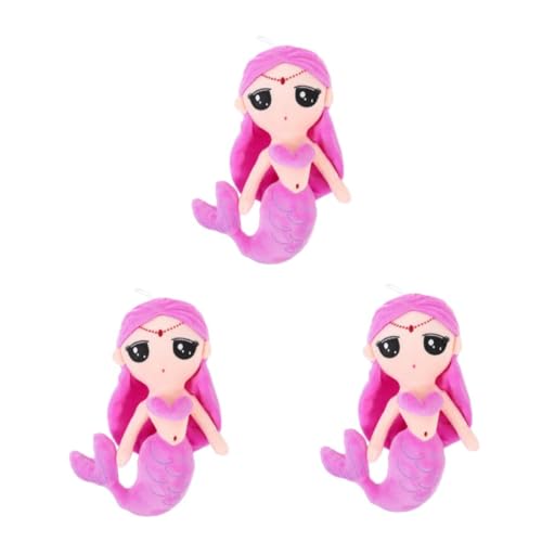 BESPORTBLE 3 Stück Kuschelige Meerjungfrau Plüschpuppe Niedliches Mädchen Dekorative Geschenkidee für Kinderzimmer Leicht und Handlich als Geburtstagsgeschenk oder für Mädchen von BESPORTBLE