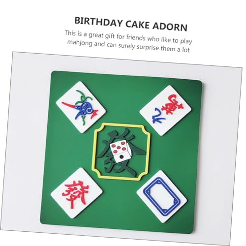 BESPORTBLE 3 Stück Mahjong Tortendeko Teilig Flexible Zarte Kuchenverzierung mit Mahjong Motiven Geburtstagstorte Schmuck für Unvergessliche Feierlichkeiten und Ansprechende Fotomomente von BESPORTBLE