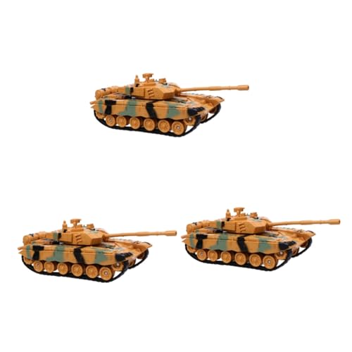 BESPORTBLE 3 Stück Militärspielzeug Panzer Modell Drehbar Langlebiger Camouflage Gelb Tank für Jungen und Mädchen Pädagogisch Lernen von BESPORTBLE