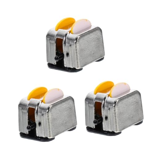 BESPORTBLE 3 Stück Miniatur Brotbackmaschine Modell mit Brotscheiben Langlebiges Zinklegierungs Küchengeräte Ornament für Puppenhaus Dekoration Stabiles Geruchsfreies Mini Küchenzubehör BESPORTBLE 3 Stück Miniatur Brotbackmaschine Modell mit Brotscheiben Langlebiges Zinklegierungs Küchengeräte Ornament für Puppenhaus Dekoration Stabiles Geruchsfreies Mini Küchenzubehör von BESPORTBLE