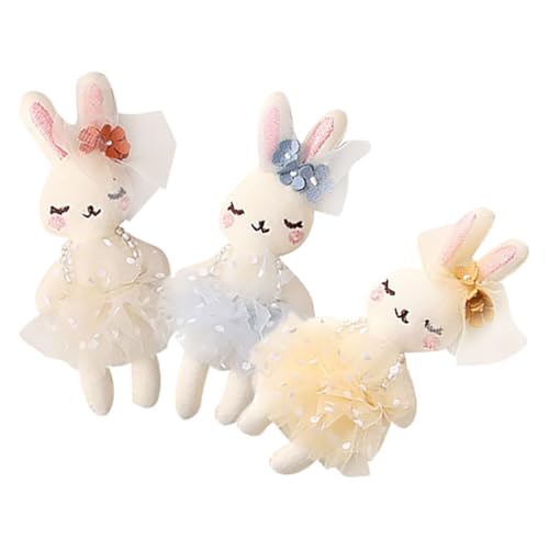 BESPORTBLE 3 Stück Osterhasen-Stofftiere Plüschkaninchenpuppe Bastelhasenspielzeug DIY-Kopfschmuck Kleidungsdekoration (4 91 Zoll) von BESPORTBLE