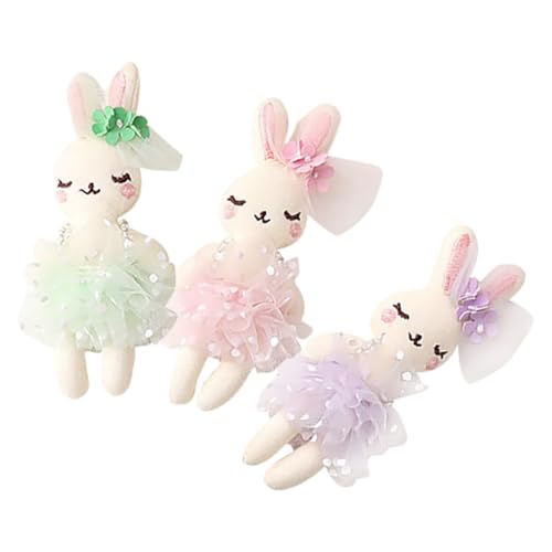 BESPORTBLE 3 Stück Osterhasen-Stofftiere Plüschkaninchenpuppe Bastelhasenspielzeug DIY-Kopfschmuck Kleidungsdekoration (4 91 Zoll) von BESPORTBLE