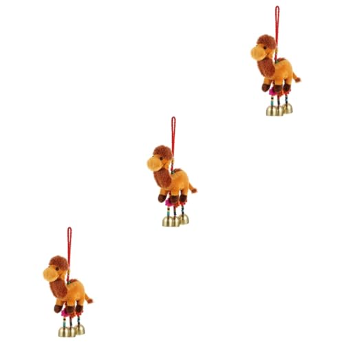BESPORTBLE 3 Stück Plüsch Kamel Schlüsselanhänger Kuscheltier Karikatur Camel Anhänger Rucksack Dekoration Niedlich Strapazierfähig von BESPORTBLE