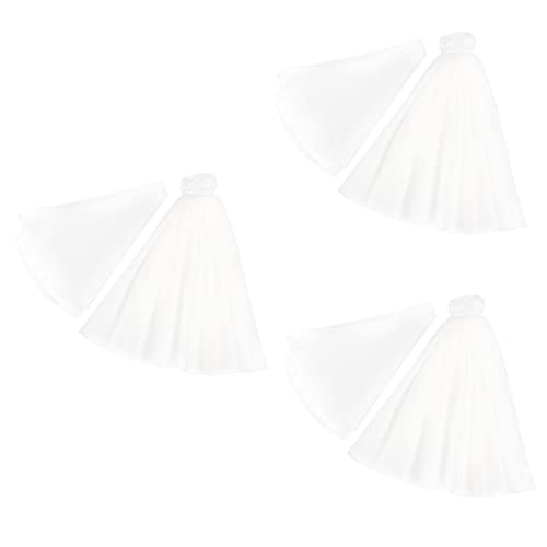 BESPORTBLE 3 Stück Puppenhochzeitskleid klein Puppe Plain Organza Hochzeitskleid Prinzessin Puppenhochzeitkleid Puppen Brautkleid weißes Kleid Hochzeitskleid für Stofftiere Mini Brautpuppe von BESPORTBLE