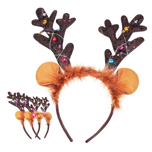 BESPORTBLE 3 Stück Rentier Geweih Haarreifen Weihnachts Haarreif mit Glitzer Leichtes und Flexibles Xmas Headband für Party Cosplay Fotorequisiten Bequeme Weihnachtsaccessoires BESPORTBLE 3 Stück Rentier Geweih Haarreifen Weihnachts Haarreif mit Glitzer Leichtes und Flexibles Xmas Headband für Party Cosplay Fotorequisiten Bequeme Weihnachtsaccessoires von BESPORTBLE