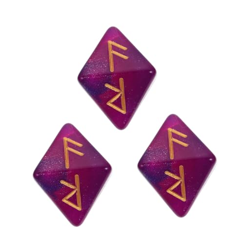 BESPORTBLE 3 Stück Seitige Polyedrische Würfel aus Leichtem Acryl mit Farbverlauf in Sternenhimmel violett blau Kompakt und Tragbar Geeignet für Würfelspiele Familien Partys Büro Dekorative von BESPORTBLE