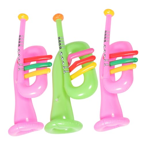 BESPORTBLE 3 Stück Teiliges Aufblasbares Instrumentenspielzeug aus Stabilem PVC Schnell Aufblasbar mit Ventil Leicht und Langlebig als Party Deko und Musikspielzeug für Zufällige Farbe von BESPORTBLE