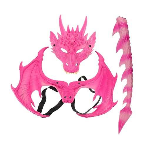 BESPORTBLE 3 Stück Teiliges Drachenkostüm Set mit Flügeln und Maske Kinderfreundlich Bequemes Halloween Verkleidungsset für Party Cosplay und Rollenspiele BESPORTBLE 3 Stück Teiliges Drachenkostüm Set mit Flügeln und Maske Kinderfreundlich Bequemes Halloween Verkleidungsset für Party Cosplay und Rollenspiele von BESPORTBLE