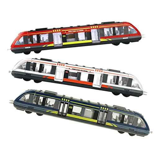 BESPORTBLE 3 Stück Teiliges Elektrisches Simulationseisenbahn Zugspielzeug Bunte Hochgeschwindigkeitszüge für Jungen und Mädchen Kreativität und Koordination von BESPORTBLE