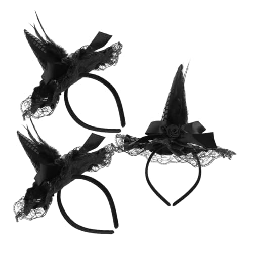 BESPORTBLE 3 Stück Teiliges Halloween Hexenhut Haarreif mit Spitzenbesatz und Glitzernden Pailletten Leichtes Hexenkostüm Haarband für Damen Mädchen für Party Cosplay und Festtagsdekoration BESPORTBLE 3 Stück Teiliges Halloween Hexenhut Haarreif mit Spitzenbesatz und Glitzernden Pailletten Leichtes Hexenkostüm Haarband für Damen Mädchen für Party Cosplay und Festtagsdekoration von BESPORTBLE