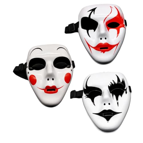 BESPORTBLE 3 Stück Teiliges Handbemaltes Halloween Cosplay Masken Gruselige Plastik Gesichtsmaske für Bühne Kostüm Party Karneval und Rollenspiel Langlebig und Modisch BESPORTBLE 3 Stück Teiliges Handbemaltes Halloween Cosplay Masken Gruselige Plastik Gesichtsmaske für Bühne Kostüm Party Karneval und Rollenspiel Langlebig und Modisch von BESPORTBLE