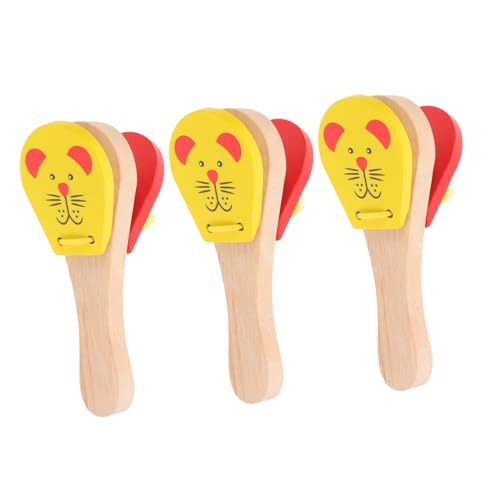 BESPORTBLE 3 Stück Teiliges Holz-rassel Kleinkinder Tiermotive Kastagnetten aus Natürlichem Holz Ergonomisches Musikspielzeug für die Frühkindliche Entwicklung von Rhythmus und Feinmotorik BESPORTBLE 3 Stück Teiliges Holz-rassel Kleinkinder Tiermotive Kastagnetten aus Natürlichem Holz Ergonomisches Musikspielzeug für die Frühkindliche Entwicklung von Rhythmus und Feinmotorik von BESPORTBLE