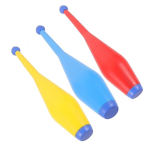 BESPORTBLE 3 Stück Teiliges Jonglierstab aus Leichtem Strapazierfähigem Material für Clown Show Bühnenkunst Akrobatik und Straßentanz Multifunktional Farbig Rot Blau Gelb Professionell und von BESPORTBLE
