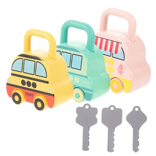 BESPORTBLE 3 Stück Teiliges Kinderspielzeug zum Aufschließen mit Schlüssel Bunte Schiebewagen in Busform Fördert Feinmotorik und Frühkindliches Lernen Sicherer Kunststoff für Jahre BESPORTBLE 3 Stück Teiliges Kinderspielzeug zum Aufschließen mit Schlüssel Bunte Schiebewagen in Busform Fördert Feinmotorik und Frühkindliches Lernen Sicherer Kunststoff für Jahre von BESPORTBLE