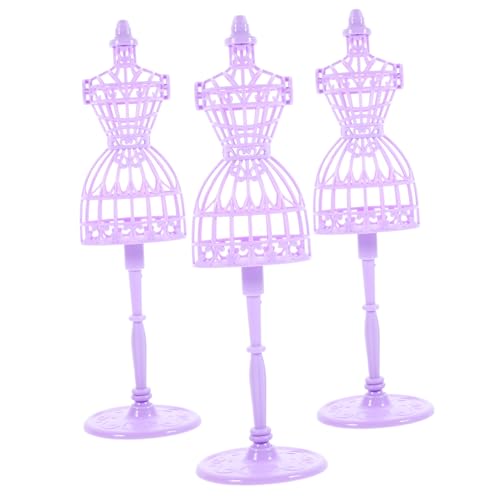BESPORTBLE 3 Stück Teiliges Kleiner Puppenkleiderständer aus Bruchfestem Filigraner Puppen Mannequin Kleiderhalter für Miniaturpuppenbekleidung für Puppendekoration und Kleidungsausstellung von BESPORTBLE