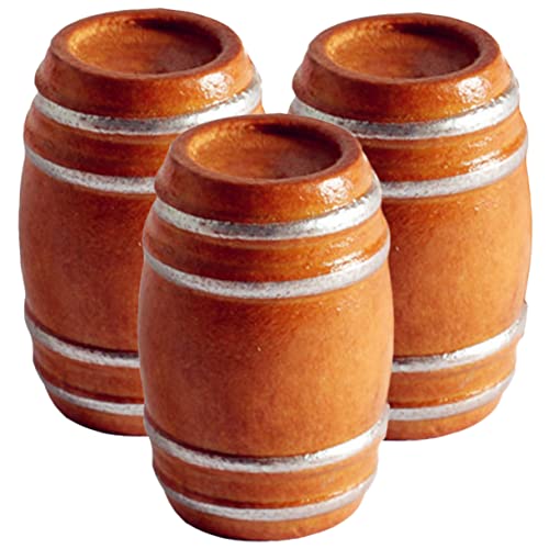BESPORTBLE 3 Stück Teiliges Miniatur Holzfass Mini Bier und Weinfass für Puppenhaus Zubehör DIY Miniatur Dekoration für Mini Häuser und Landschaften BESPORTBLE 3 Stück Teiliges Miniatur Holzfass Mini Bier und Weinfass für Puppenhaus Zubehör DIY Miniatur Dekoration für Mini Häuser und Landschaften von BESPORTBLE