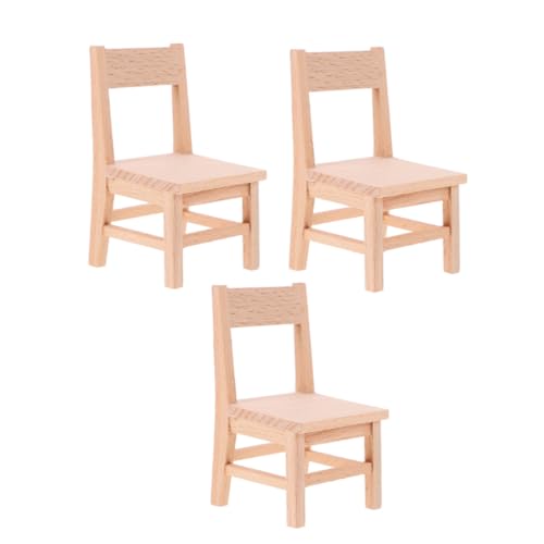 BESPORTBLE 3 Stück Teiliges Miniatur Holzstuhl- Realistisch Gestaltete Puppenhaus Möbel Stabile Kleine Holzstühle für Wohnzimmer Esszimmer und Vielseitige Dekoration Ideal für Puppenhaus BESPORTBLE 3 Stück Teiliges Miniatur Holzstuhl- Realistisch Gestaltete Puppenhaus Möbel Stabile Kleine Holzstühle für Wohnzimmer Esszimmer und Vielseitige Dekoration Ideal für Puppenhaus von BESPORTBLE