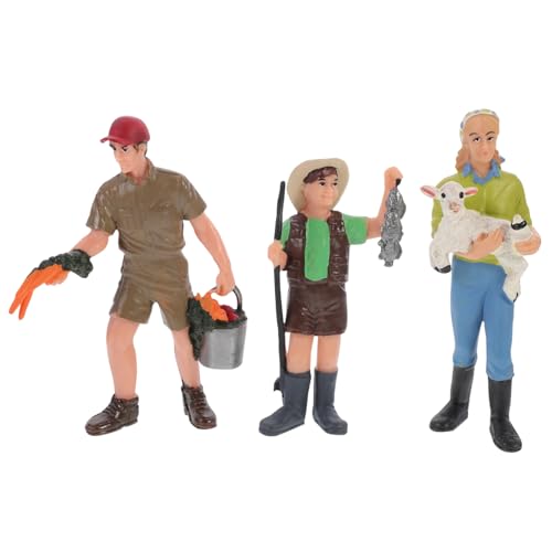 BESPORTBLE 3 Stück Teiliges Miniatur Mensch Modell Robuste Statische Figuren für Miniaturlandschaften Detailreiche Dekorationen für Mikro Szenen und Tischgestaltung von BESPORTBLE