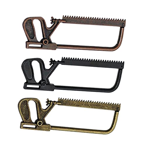 BESPORTBLE 3 Stück Teiliges Miniatur Metalllegierung Sägen für Mädchen Realistische Gartenwerkzeuge für Feengärten Puppenhaus Zubehör und Dekoration von BESPORTBLE