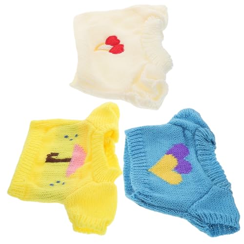 BESPORTBLE 3 Stück Teiliges Puppenoutfit für Bären Wiederverwendbare Weiche Kleidung Weiß Gelb und Blau Fördert Kreatives Spiel und Einfache Pflege für Kuscheltiere und Puppenaccessoires von BESPORTBLE