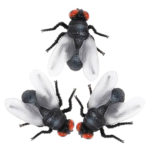 BESPORTBLE 3 Stück Teiliges Realistische Kunststoff Fliegenfiguren Detailgetreue Insektenmodelle Robustes Material für Lernspiele Naturgetreue Tierfiguren für Frühpädagogik und von BESPORTBLE