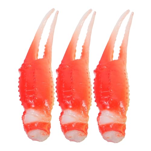 BESPORTBLE 3 Stück Teiliges Realistisches Krabbenklauen Modell Lebensechte Dekoration und Lernspielzeug Kleine Krabbenklauen Figuren für Aquarium Tisch und Wohnraum Kreatives Edukatives von BESPORTBLE