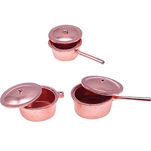 BESPORTBLE 3 Stück Teiliges Set Miniatur Töpfe für Puppenhaus Dekorative Kochgeschirr für Realistische Mini Küchenutensilien für Kreatives und Dekoration BESPORTBLE 3 Stück Teiliges Set Miniatur Töpfe für Puppenhaus Dekorative Kochgeschirr für Realistische Mini Küchenutensilien für Kreatives und Dekoration von BESPORTBLE