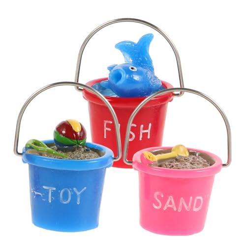 BESPORTBLE 3 Stück Teiliges Strand Eimer in Blau und Rot Realistische Mikro Landschafts Deko für Puppenhaus Spielküche und Strand Dekoration Langlebig und BESPORTBLE 3 Stück Teiliges Strand Eimer in Blau und Rot Realistische Mikro Landschafts Deko für Puppenhaus Spielküche und Strand Dekoration Langlebig und von BESPORTBLE