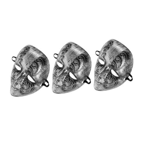 BESPORTBLE 3 Stück Teiliges Vintage Venezianisches Masken Silber mit Kunstvollen Details Retro Inspirierte Masquerade Masken für Halloween Karneval Kostümparty Damen Herren BESPORTBLE 3 Stück Teiliges Vintage Venezianisches Masken Silber mit Kunstvollen Details Retro Inspirierte Masquerade Masken für Halloween Karneval Kostümparty Damen Herren von BESPORTBLE