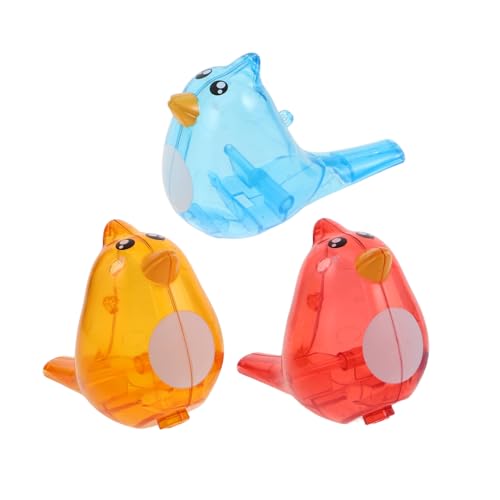 BESPORTBLE 3 Stück Teiliges Wasservogel Pfeife Musikinstrument für Junge Mädchen Fördert Musikalisches Interesse und Orale Entwicklung Wasserspielzeug für Badespaß und Partys Rot Gelb Blau von BESPORTBLE