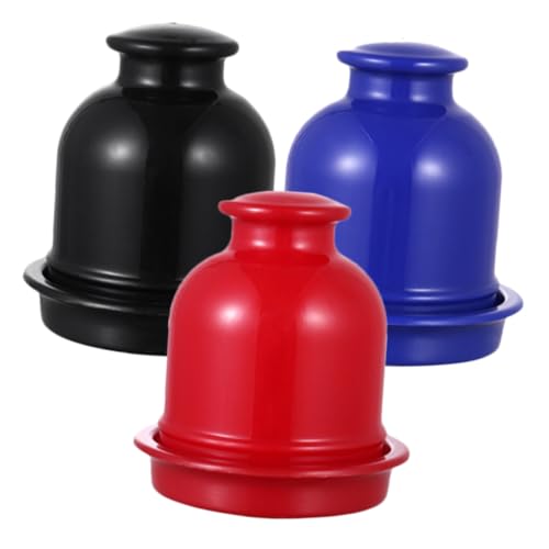 BESPORTBLE 3 Stück Teiliges Würfelbecher Schwarz Rot und Blau Professionelle Party Requisiten für Ktv und Bar Langlebig Komfortabel für Würfelspiele und Unterhaltung von BESPORTBLE