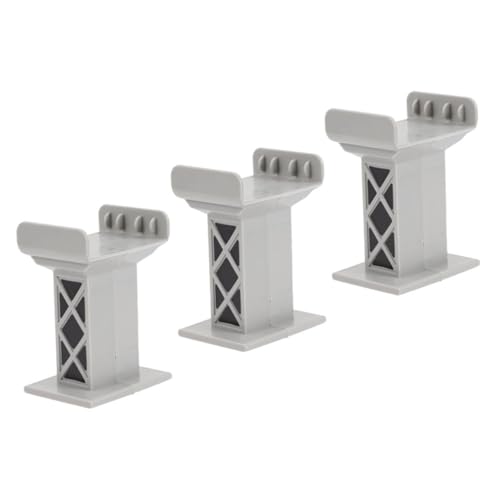 BESPORTBLE 3 Stück Teiliges Zugbrücken Pier Modell aus Robustem Kunststoff Stabiles DIY Gleis zubehör für Holzeisenbahn Einfache Montage für Spielzimmer und Garten Fördert Kreativität und von BESPORTBLE
