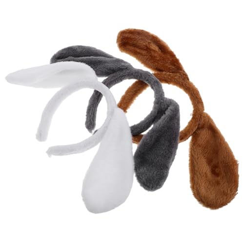 BESPORTBLE 3 Stück Tier Stirnband Welpenohren Tierohr Haarband Tierohren Kopfbedeckung Welpen Kopfschmuck Tiere Stirnband Hundeohren Hundeohren Stirnband Haustier Kopfbedeckung von BESPORTBLE