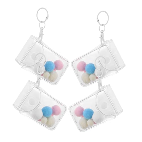 BESPORTBLE 3 Stück Transparente PVC Aufbewahrungsbeutel für Mini Figuren Kleine Handtaschen Anhänger mit Ketten Schützende Tragetaschen für Sammler von Mini Puppen von BESPORTBLE