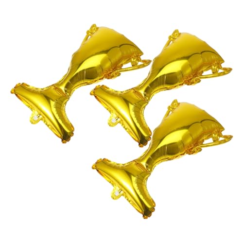 BESPORTBLE 3 Stück Trophäenballons Zur Abschlussfeier Happy Party Champion Zahlenform Glückwunsch Folienballon Glückwunsch Absolventenballon Spiel Aluminiumfolienballon von BESPORTBLE