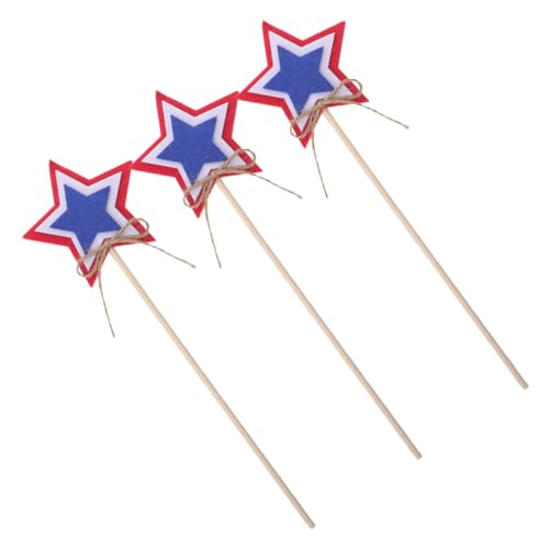 BESPORTBLE 3 Stücke Stern Feenstäbe für Mädchen Unabhängigkeitstag Dekoration Hergestellt aus Holz und Filz Foto Requisiten für Feiern Cosplay für Kinder BESPORTBLE 3 Stücke Stern Feenstäbe für Mädchen Unabhängigkeitstag Dekoration Hergestellt aus Holz und Filz Foto Requisiten für Feiern Cosplay für Kinder von BESPORTBLE