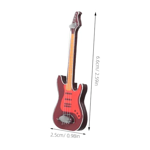 BESPORTBLE 3 Stücke Teiliges Mini Gitarren aus Umweltfreundlichem Kunststoff Detailreiche Miniatur Gitarren für Puppenhaus Dekoration und Kinderspiel Robust und Gesundheitsfreundlich von BESPORTBLE