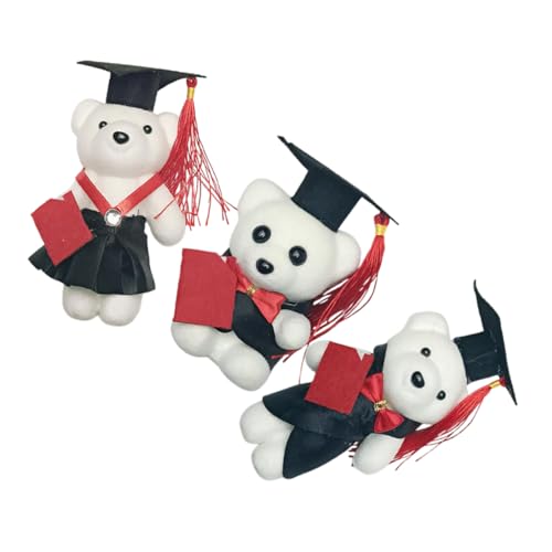 BESPORTBLE 3 Stücke Teiliges Plüsch Abschlussbären für Doktoranden Stehender Sitzender und Skirt Bär für Kindergarten High School und College Absolventen Hochwertiges Kuscheltier für Feiern von BESPORTBLE