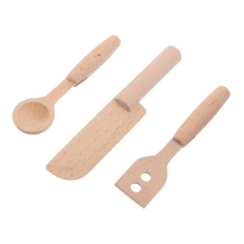 BESPORTBLE 3-teiliges Kochset Aus Holz Für Kinder – Küchen-kochutensilien, Realistisches Lebensmittel-holzlöffel-Messer-Backset, Küchenzubehör – Für Kinder BESPORTBLE 3-teiliges Kochset Aus Holz Für Kinder – Küchen-kochutensilien, Realistisches Lebensmittel-holzlöffel-Messer-Backset, Küchenzubehör – Für Kinder von BESPORTBLE