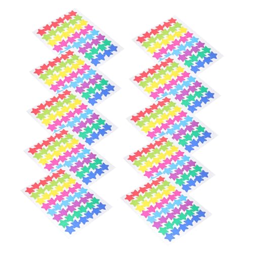 BESPORTBLE 30 Blatt Bunte Aluminiumfolie Stern Aufkleber Selbstklebend Kindergarten Belohnungssticker Dekorative Sterne für Basteln Scrapbooking von BESPORTBLE