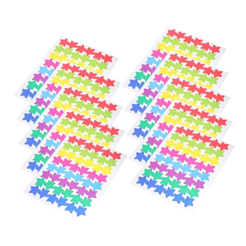 BESPORTBLE 30 Blatt Bunte Aluminiumfolie Sternaufkleber Bögen Selbstklebend Sicher Belohnungssticker für Kindergarten und Schule Praktisch zum Basteln und Dekorieren von BESPORTBLE