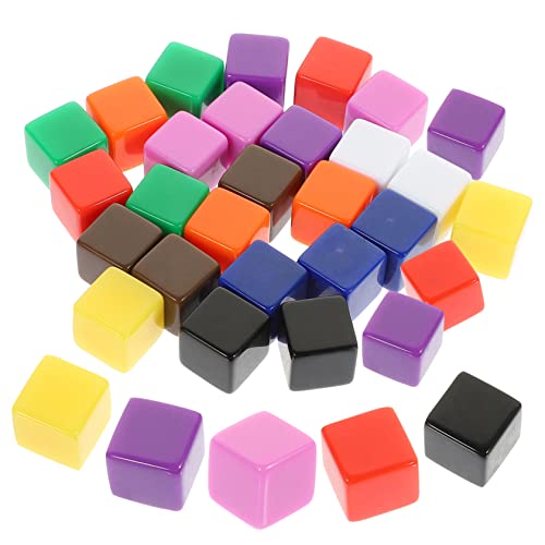 BESPORTBLE 30 Stück Blanko Würfel aus Kunststoff DIY Bastelmaterial für Kreative Projekte und Lernspiele für Frühkindliche Bildung und Spiele mit Freunden von BESPORTBLE