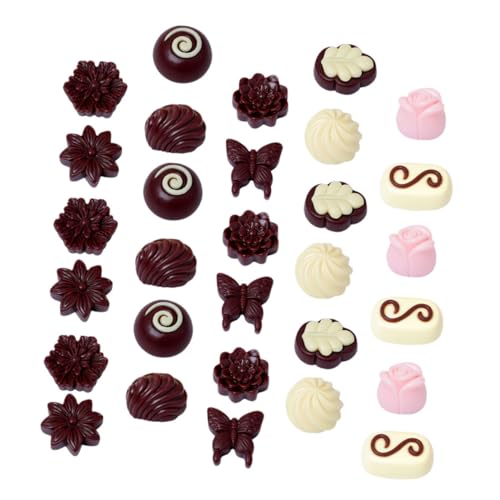 BESPORTBLE 30 Stück Dekorative Kunstschokolade: Realistische Lebensmittel-Dessert-Modelle Für Das Layout – Simulations-schokoladendekor Zum Basteln BESPORTBLE 30 Stück Dekorative Kunstschokolade: Realistische Lebensmittel-Dessert-Modelle Für Das Layout – Simulations-schokoladendekor Zum Basteln von BESPORTBLE